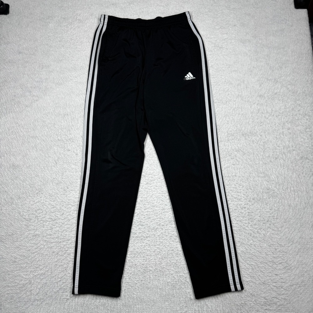 Adidas Prime Green Athletic Striped Track Pants Black Men's Size Medium